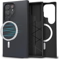 thumbnail image 1 of Samsung Galaxy S24 Ultra Case, Double Layer Rugged Protective Cover with Magnetic MagSafe Compatible, Anti-Slip, Black, 1 of 7