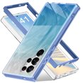 thumbnail image 1 of For Samsung Galaxy S24 Ultra Case, Gradient Color Feather Pattern Full Body Shockproof Protective Anti-Scratch Drop Proof Slim Fit Phone Case for Samsung Galaxy S24 Ultra, Blue, 1 of 10