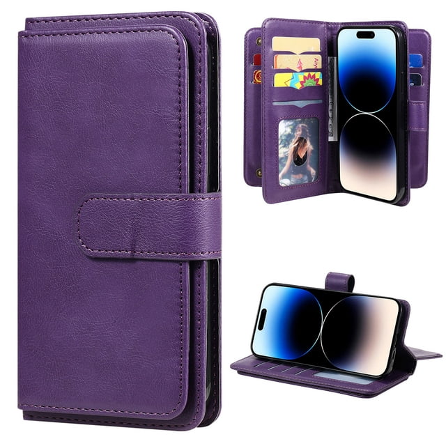 for Samsung Galaxy S24 Ultra Case, Heavy Duty Protection Wallet with ...
