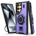 for Samsung Galaxy S24 Ultra Case with Rotatable Ring Stand [Military