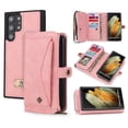 thumbnail image 1 of for Samsung Galaxy S24 Ultra Case, for Samsung S24 Ultra Wallet Case, Premium PU Leather [Magnetic Flip] [Zipper Pocket] [Wristband] [Card Holder] Detachable Case for Galaxy S24 Ultra, Pink, 1 of 13