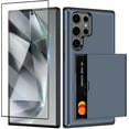 thumbnail image 1 of for Samsung Galaxy S24 Ultra Case with Screen Protector [Not-Yellowing] Samsung Galaxy S24 Ultra Phone Case Wallet Card Holder Shockproof Phone Case for Samsung S24 Ultra 6.8 inch Dark Blue, 1 of 14