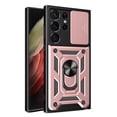 thumbnail image 1 of For Samsung Galaxy S24 Ultra Case with Sliding Camera Lens Cover and Ring Kickstand Heavy Duty Military Grade Rugged Protection Shockproof Back Phone Cover for Samsung Galaxy S24 Ultra, Rosegold, 1 of 10