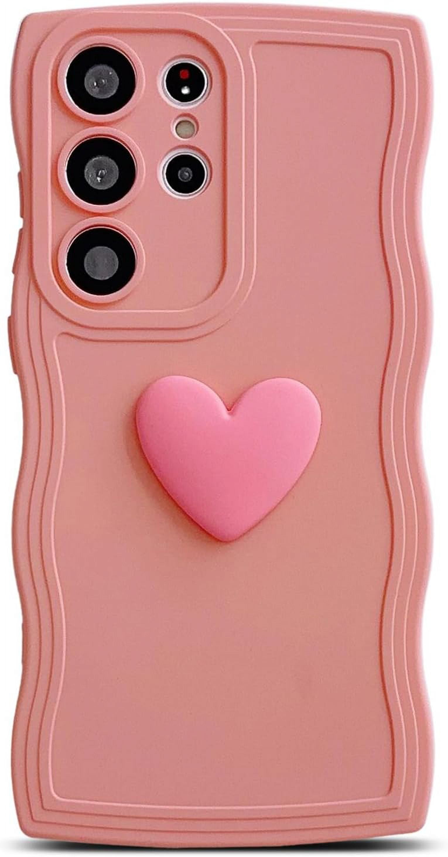 for Samsung Galaxy S24 Ultra Case for Women, Cute Kawaii 3D Love Heart ...
