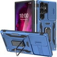 thumbnail image 1 of Samsung Galaxy S24 Ultra Case with Slide Camera Cover Shockproof Phone Case with 360°Rotate Magnetic Ring Stand for Galaxy S24 Ultra 6.8 inch - Blue, 1 of 14