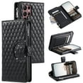 thumbnail image 1 of for Samsung Galaxy S24 Ultra Crossbody Wallet Case with Card Holders Zipper Pocket, PU Leather Case with Flip Stand, Magnetic Clasp, Wrist Strap & Lanyard, Shockproof Full Protective Cover, Black, 1 of 12