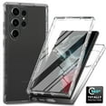 thumbnail image 1 of for Samsung Galaxy S24 Ultra Gradient Clear Case with Built-in Screen Protector, Crystal Clear Not Yellowing Case Military Grade Full Body Shockproof Phone Cover for Samsung Galaxy S24 Ultra, Black, 1 of 6
