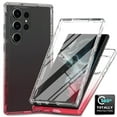 thumbnail image 1 of for Samsung Galaxy S24 Ultra Gradient Clear Hybrid Case, [Not Yellowing] [Military-Grade Drop Protection][Built in Screen Protector][Hard PC & Soft Silicone Bumper] 360° Full Body Rugged Cover,Pink, 1 of 6