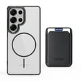 thumbnail image 1 of For Samsung Galaxy S24 Ultra Magnetic 2-in-1 Phone Case,with Magnetic Detachable Card Holder,Credit Card Slot,Compatible with Mag-Safe,Transparent Back,Shockproof Rugged Wallet Phone Case,Black, 1 of 8