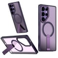 thumbnail image 1 of for Samsung Galaxy S24 Ultra Magnetic Case with Kickstand, Compatible with Magsafe, Anti-Fingerprint Drop Protection, Matte Translucent Thin Lightweight Anti-Scratch Case for S24 Ultra, Purple, 1 of 6