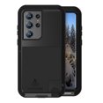 thumbnail image 1 of for Samsung Galaxy S24 Ultra Metal + Silicone Case, Heavy Duty Shockproof Rugged Case with Built-in Glass Screen Protector, 360 Full Body Protective Tough Cover for Samsung Galaxy S24 Ultra, Black, 1 of 6