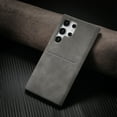 thumbnail image 1 of for Samsung Galaxy S24 Ultra PU Leather Back Case, Retro Skin Friendly Classic Card Slot Ultra Slim Shockproof Business Phone Cover for Men Women for Samsung Galaxy S24 Ultra, Gray, 1 of 8