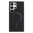 thumbnail image 1 of for Samsung Galaxy S24 Ultra PU Leather Case, Classic Phone Case Smooth Matte [Compatible with Magsafe], Plating Bumper Frame Lightweight Magnetic Anti-Scratch Cover for Galaxy S24 Ultra, Black, 1 of 6