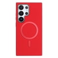 thumbnail image 1 of for Samsung Galaxy S24 Ultra PU Leather Case, Classic Phone Case Smooth Matte [Compatible with Magsafe], Plating Bumper Frame Lightweight Magnetic Anti-Scratch Cover for Galaxy S24 Ultra, Red, 1 of 6