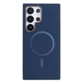 thumbnail image 1 of for Samsung Galaxy S24 Ultra PU Leather Case, Classic Phone Case Smooth Matte [Compatible with Magsafe], Plating Bumper Frame Lightweight Magnetic Anti-Scratch Cover for Galaxy S24 Ultra, Darkblue, 1 of 6
