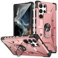thumbnail image 1 of for Samsung Galaxy S24 Ultra Rugged Case, Shockproof Heavy Duty Protective Case with Ring Stand for Samsung Galaxy S24 Ultra Support Magnetic Car Mount Non-Slip Cover, Rosegold, 1 of 8