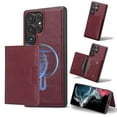 thumbnail image 1 of for Samsung Galaxy S24 Ultra Wallet Case, 2-in-1 Detachable Back Magnetic Cover & PU Leather Wallet Phone Case, with Folio Card Holders, Wireless Charging Case for Samsung Galaxy S24 Ultra, Winered, 1 of 9