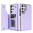 thumbnail image 1 of for Samsung Galaxy S24 Ultra Wallet Case with Card Holder RFID Blocking,Dimaond Patterned Elegent PU Leather,Double Back Flip Kickstand Magnetic Clasp Durable Shockproof Cover,Purple, 1 of 7