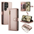 thumbnail image 1 of for Samsung Galaxy S24 Ultra Wallet Case with Crossbody Strap &  Card Holder, Fashion Flip PU Leather Magnetic Clasp Cover for Women Men, Zipper Pocket Purse Case for Samsung Galaxy S24 Ultra, Pink, 1 of 9
