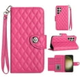 thumbnail image 1 of for Samsung Galaxy S24 Ultra Wallet Case, Elegant Card Holder Cash Slot PU Leather Kickstand Wrist Strap Wallet Shockproof Protective Flip Women Girls Case Cover for Samsung Galaxy S24 Ultra, Rose, 1 of 7