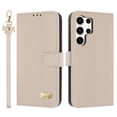 thumbnail image 1 of for Samsung Galaxy S24 Ultra Wallet Case, Magnetic Closure & Adjustable Kickstand & Card Slots & Shoulder Strap & Wrist Strap Full Body Protection Rugged Phone Case for Galaxy S24 Ultra, Apricot, 1 of 10