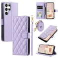 thumbnail image 1 of for Samsung Galaxy S24 Ultra Wallet Case, Premium PU Leather Magnetic Flip Folio Case with Wrist Strap Credit Card Holder for Women Men Crossbody Strap Case Cover for Samsung Galaxy S24 Ultra, Purple, 1 of 6