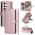 thumbnail image 1 of for Samsung Galaxy S24 Ultra Wallet Flip Case, Classic PU Leather Card Slots with Lanyard Magnetic Closure Kickstand Drop Protective Soft TPU Inner Case Cover for Samsung Galaxy S24 Ultra, Rosegold, 1 of 6