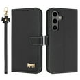 thumbnail image 1 of for Samsung Galaxy S24 Wallet Case, Magnetic Closure & Adjustable Kickstand & Card Slots & Shoulder Strap & Wrist Strap Full Body Protection Rugged Phone Case for Galaxy S24, Black, 1 of 10