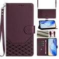 thumbnail image 1 of for Samsung Galaxy S24 Wallet Case for Men Women, RFID Blocking Card Holder Slots, Wrist Strap & Shoulder Strap Shockproof TPU Inner, Kickstand PU Leather Protective Phone Cover, Darkpurple, 1 of 10