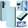 thumbnail image 1 of for Samsung Galaxy S24 Wallet Case with RFID Blocking Card Slots, Fashion PU Leather Flip Kickstand Magnetic Phone Cover Women Men, Support Wireless Charging, Full Body Protection - Skyblue, 1 of 11