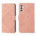 thumbnail image 1 of For Samsung Galaxy S25 5G 6.2" Ethnic Wind Embossed Strong Magnetic Attachment/Closure, Card Slots/Pocket, PU Leather Flip Wallet Case ﻿,Pink,For Galaxy S25 5G, 1 of 8
