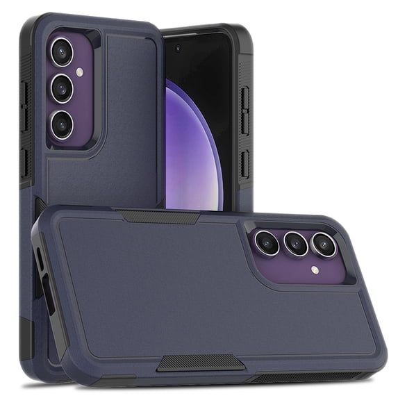 for Samsung Galaxy S25 Back Case, Luxury Ultra Slim PC + TPU Double-Layer Anti-Fall Shockproof Drop Protective Lightweight 2 In 1 Phone Case Cover for Samsung Galaxy S25, Darkblue