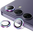 thumbnail image 1 of for Samsung Galaxy S25 Camera Lens Protector, 9H Tempered Glass Camera Cover Screen Protector Metal Individual Ring for Samsung Galaxy S25, Multicolour, 1 of 6