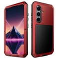 thumbnail image 1 of for Samsung Galaxy S25 Case, 360 Full Body Protective Cover Heavy Duty Shockproof Armor Aluminum Alloy Metal Case with Silicone for Samsung Galaxy S25,Red, 1 of 1