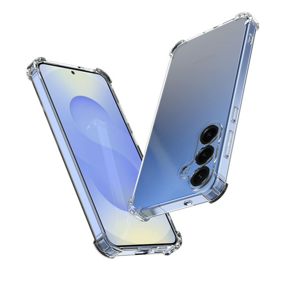 For Samsung Galaxy S25 Case Clear, Military Grade Drop Protection Anti Yellowing Clear Case for Galaxy S25, Tekcoo Shockproof Rugged Protective Bumper Slim Phone Cover - Crystal Clear