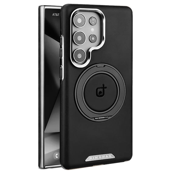 for Samsung Galaxy S25 Case Compatible with MagSafe, 360° Rotating Ring Kickstand, Ultra Slim Lightweight Shockproof Back Cover, Luxury Drop Protective Phone Case for Galaxy S25, Black