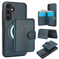 thumbnail image 1 of for Samsung Galaxy S25 Case, Compatible with MagSafe, Detachable Magnetic Wallet Case with PU Leather Kickstand Card Slots Shockproof Protection 2 In 1 Function Case for Galaxy S25, Blue, 1 of 5