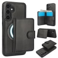 thumbnail image 1 of for Samsung Galaxy S25 Case, Compatible with MagSafe, Detachable Magnetic Wallet Case with PU Leather Kickstand Card Slots Shockproof Protection 2 In 1 Function Case for Galaxy S25, Black, 1 of 5