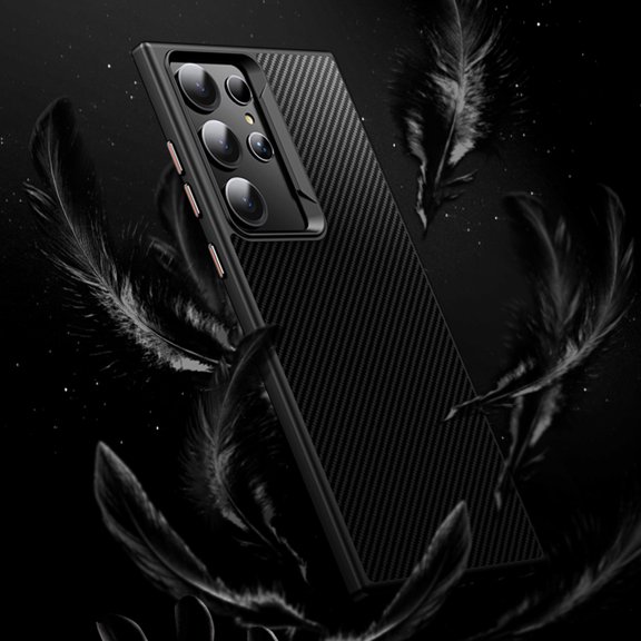 for Samsung Galaxy S25 Case, Compatible with MagSafe, Military-Grade Drop Protection, Sturdy Carbon Fiber Back + TPU Frame for Galaxy S25 Phone Case, Supports Wireless Charging, Black