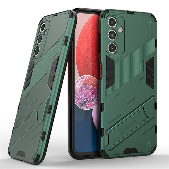 for Samsung Galaxy S25 Case, Kickstand Rugged Shockproof TPU Matte Textured All-Inclusive Lens Protective Shell Hard PC Back Cover Sturdy Phone Case for Samsung Galaxy S25, Green