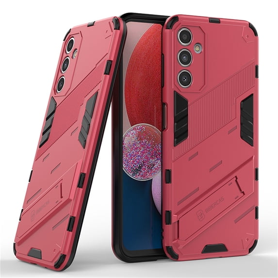 for Samsung Galaxy S25 Case, Kickstand Rugged Shockproof TPU Matte Textured All-Inclusive Lens Protective Shell Hard PC Back Cover Sturdy Phone Case for Samsung Galaxy S25, Rose