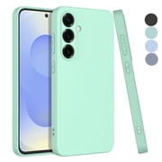 For Samsung Galaxy S25 Case, Liquid Silicone Phone Case for Samsung Galaxy S25, Ebizware Shockproof Full-Body Protective Rugged Rubber Slim Cover with Microfiber Lining - Mint Green