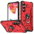 thumbnail image 1 of for Samsung Galaxy S25 Case, with Magnetic Car Mount Function, Military Grade Shockproof Non-Slip Case Built-in 360° Rotate Ring Stand for Galaxy S25 - Red, 1 of 9