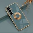 thumbnail image 1 of for Samsung Galaxy S25 Case with Ring Stand, Slim Thin Electroplated Phone Case with Secure Ring & Kickstand, Luxury Shockproof Anti-Scratch Rugged Protective Case for Samsung Galaxy S25, Gray, 1 of 8