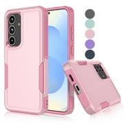 For Samsung Galaxy S25 Case, Shockproof Heavy Duty Rugged Phone Case for Samsung Galaxy S25, Tekcoo Military Grade Protection Dual Layer Sturdy Durable Cover Cute Bumper - Rose Gold