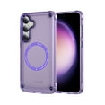 thumbnail image 1 of for Samsung Galaxy S25 Case, Slim Protective Cover for Women Men, Slim Fit Compatible with MagSafe, Translucent Matte Back Military-Grade Drop Protection, Scratch-Resistant Phone Case, Purple, 1 of 8