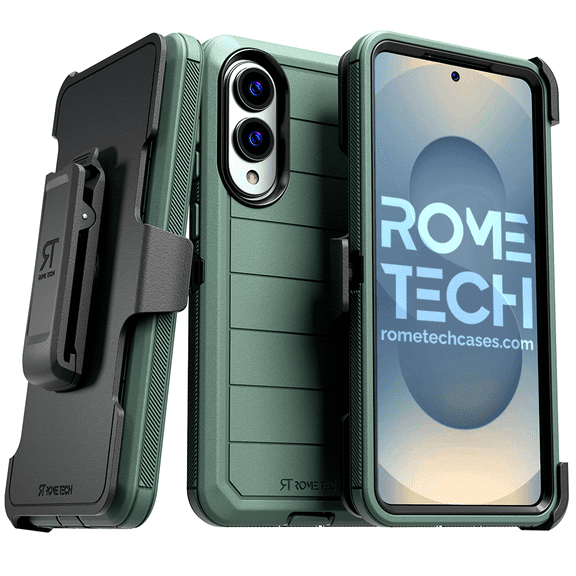 Defender Case for Samsung Galaxy S25 Edge with Belt Clip, Kickstand, Dual-Layer, Army Green/Black