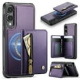 thumbnail image 1 of For Samsung Galaxy S25 Edge 5G Phone Case Compatible With MagSafe 2 In 1 Wallet With Card Holder,PU Leather Case,RFID Blocking Ring Holder Kickstand Wrist Strap Magnetic Protective Women Men Cover, 1 of 8
