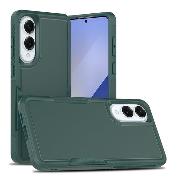 for Samsung Galaxy S25 Edge Back Case, Luxury Ultra Slim PC + TPU Double-Layer Anti-Fall Shockproof Drop Protective Lightweight 2 In 1 Phone Case Cover for Samsung Galaxy S25 Edge, Darkgreen