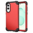 thumbnail image 1 of for Samsung Galaxy S25 Edge Case, 3 in 1 Heavy Duty Rugged Hybrid Anti Slip Shockproof Hard PC Cover Soft Silicone Bumper Non-Slip Protective Phone Case Cover for Samsung Galaxy S25 Edge, Red, 1 of 5